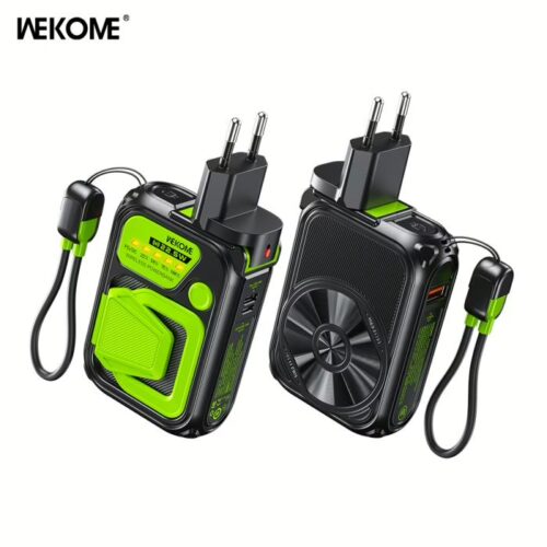 Power Bank 10000mAh PD 22,5W WK WP-89 3 Θέσεων, με Ασύρματη Φόρτιση Magnetic Μάυρο