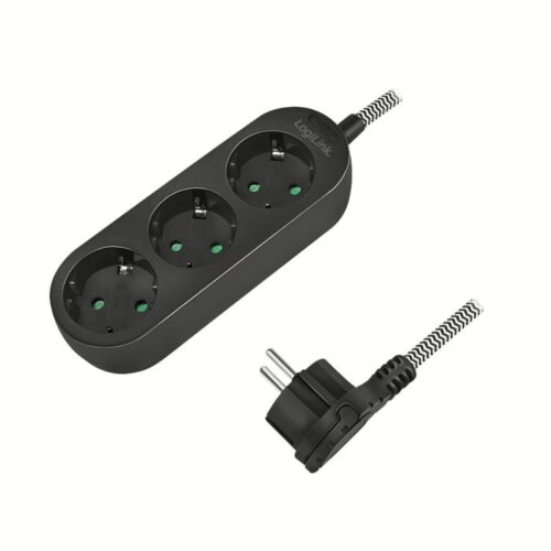 Πολύπριζο 3 Θέσεων LogiLink LPS261 1.5m Μάυρο