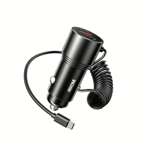 Φορτιστής Αυτοκινήτου 66W WK WP-C51 2 Θέσεων, με καλώδιο USB-C 30W Μαύρο