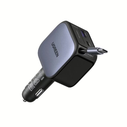 Φορτιστής Αυτοκινήτου 60W UGREEN EC602 55212B 2 Θέσεων,με καλώδιο USB-C 30W Γκρί