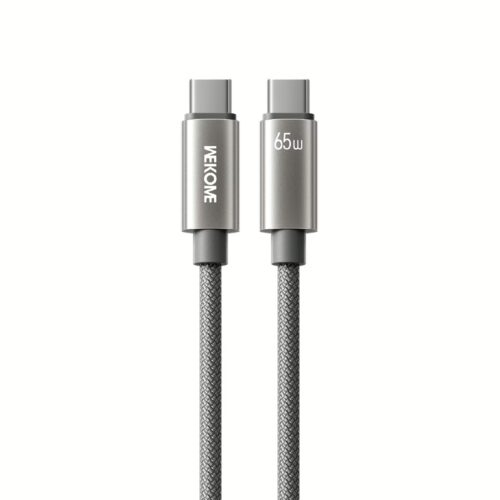 Καλώδιο Φόρτισης WK WDC-64 USB-C σε USB-C PD 65W 1.2m Γκρι