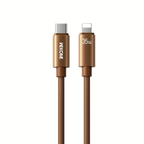 Καλώδιο Φόρτισης WK WDC-65 USB-C σε Lightning PD 35W 1.2m Καφέ