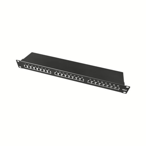 Patch Panel CAT6 24 Θέσεων 1U Power On PP-C6-F24 FTP