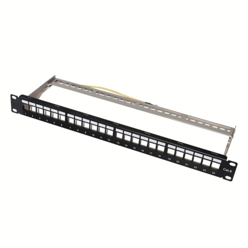 Keystone Patch Panel 24 Θέσεων 1U Power On BPP-F-24 FTP με Βάση Στήριξης