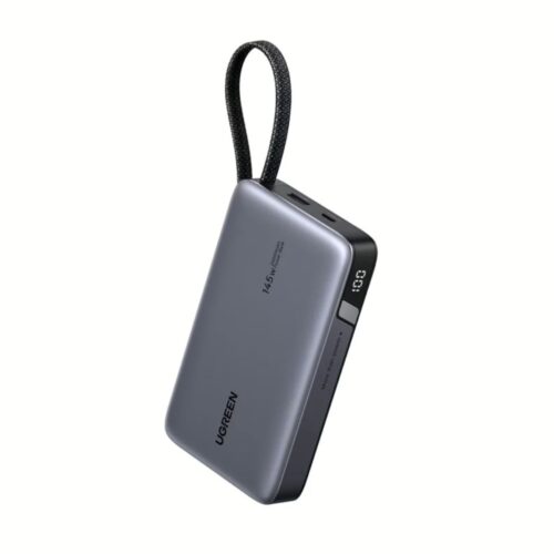 Power Bank 20000mAh PD 145W UGREEN PB551 55992B 2 Θέσεων, με καλώδιο 100W USB-C Γκρι