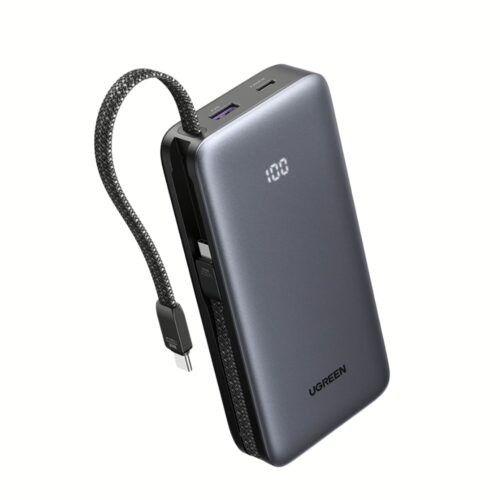 Power Bank 20000mAh PD 30W UGREEN PB528 55985B 2 Θέσεων, με 2 καλώδια USB-C Γκρι