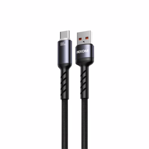 Καλώδιο Φόρτισης με LED WK WDC-C13a USB σε USB-C PD 88W 1.2m Μαύρο