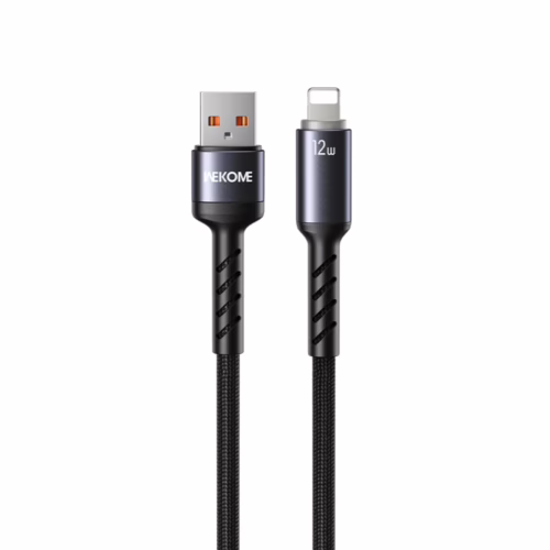 Καλώδιο Φόρτισης με LED WK WDC-C13i USB σε Lightning 1.2m Μαύρο
