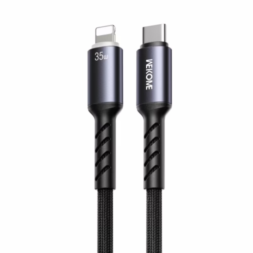 Καλώδιο Φόρτισης με LED WK WDC-C15 USB-C to Lightning PD 35W 1.2m Μαύρο