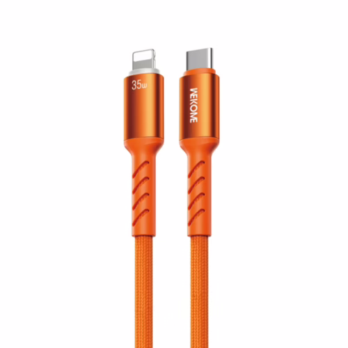 Καλώδιο Φόρτισης με LED WK WDC-C15 USB-C to Lightning PD 35W 1.2m Πορτοκαλί